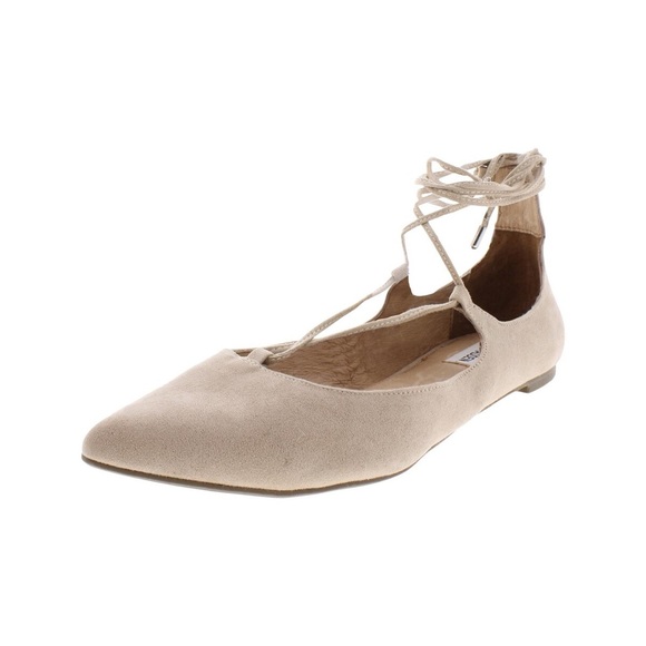 STEVE MADDEN Lace Up Le Crew Ballet Pointy Flat - Picture 4 of 11